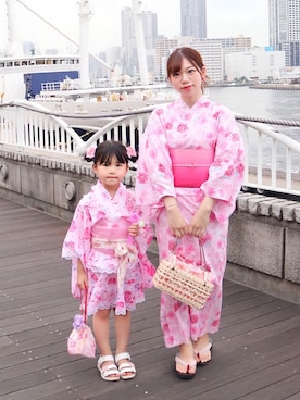 「アイテム（和装小物）」を使った、みおかりん🎀さん（キッズ・110cm）の夏コーディネート