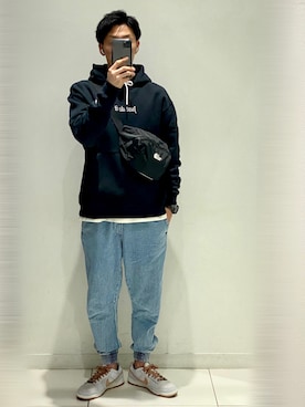「NIKE（ナイキ）のアイテム（パーカー）」を使った、Sammyサミーさん（メンズ・177cm・40代）の秋コーディネート