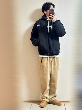 「NIKE（ナイキ）のアイテム（パーカー）」を使った、Sammyサミーさん（メンズ・177cm・40代）の冬コーディネート
