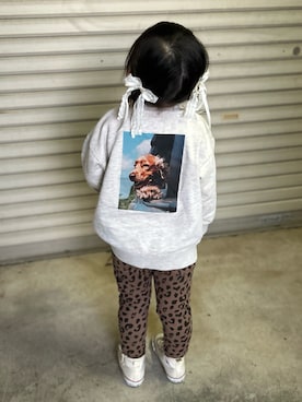 「アイテム（ヘアアクセサリー）」を使った、3yamaさん（キッズ・90cm）の冬コーディネート