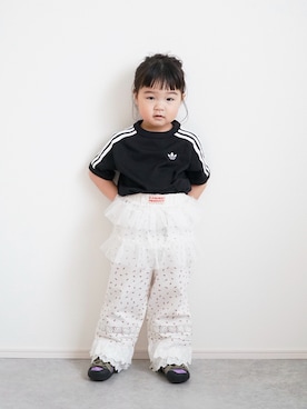 「アイテム（スカート）」を使った、しなつさん（キッズ・90cm）の春コーディネート