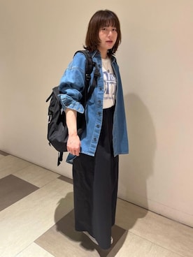 「BEAMS BOY（ビームスボーイ）のアイテム（バックパック/リュック）」を使った、BRICK&SONS 天王寺ミオさん（レディース・149cm）の夏コーディネート