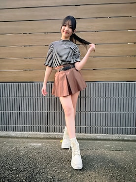 「アイテム（トップス）」を使った、PINK-latteさん（キッズ・147cm）の秋コーディネート