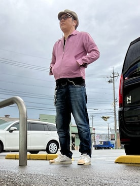 「アイテム（キャスケット）」を使った、ひとはこ(3万円以内コーデ)さん（メンズ・176cm）の秋コーディネート