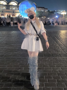 「アイテム（スニーカー）」を使った、トウフさん（レディース・164cm）の夏コーディネート