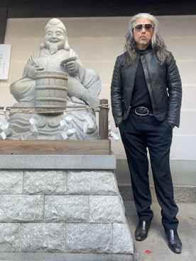 「アイテム（スラックス）」を使った、YKさん（メンズ・175cm・50代）の秋コーディネート