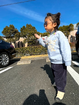 「babyGAP（babyGAP）のアイテム（シャツ/ブラウス）」を使った、KAI ⠒̫⃝CHIさん（キッズ・100cm）の冬コーディネート