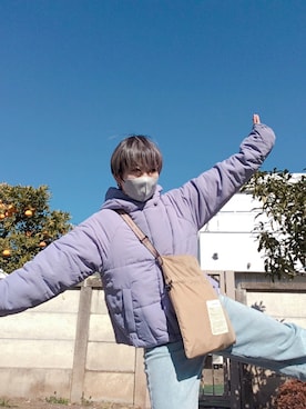 「アイテム（ショルダーバッグ）」を使った、ぷっくるさん（レディース・145cm）の冬コーディネート