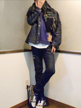 「PHENOMENON（フェノメノン）のアイテム」を使った、P３さん（メンズ・178cm）の秋コーディネート