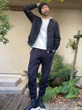 「アイテム（パーカー）」を使った、Tetsuya さん（メンズ・189cm・40代）の秋コーディネート