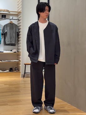 「アイテム（ノーカラージャケット）」を使った、スズキさん（メンズ・165cm）の春コーディネート