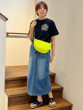 「FRAPBOIS（フラボア）のアイテム（スカート）」を使った、namikiさん（レディース・166cm）の夏コーディネート