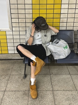 「Timberland」｜ごまだれさん（レディース・162cm）の夏コーディネート