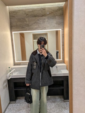 「アイテム（デニムパンツ）」を使った、HISAさん（メンズ・172cm・10代）の冬コーディネート