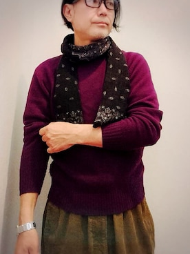「アイテム（カーゴパンツ）」を使った、まゆChan  さん（メンズ・169cm・50代）の冬コーディネート