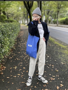 「アイテム（その他アウター）」を使った、ゆりさん（レディース・154cm）の春コーディネート