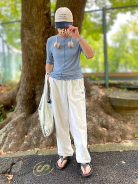 「アイテム（食器）」を使った、ゆりさん（レディース・154cm）の夏コーディネート
