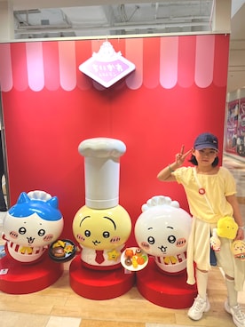 「アイテム（キャップ）」を使った、yuileonさん（レディース・130cm）の春コーディネート
