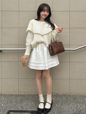 「menue（メヌエ）のアイテム（パンプス）」を使った、白濱楓雅🐚 fuchan_2003さん（レディース・158cm・20代）の春コーディネート
