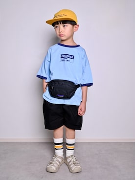 「アイテム（キャップ）」を使った、tanshio.さん（キッズ・110cm）の春コーディネート