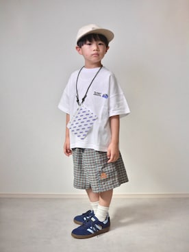 「アイテム（ポーチ）」を使った、tanshio.さん（キッズ・100cm）の春コーディネート