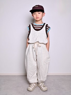 「KEEN（キーン）のKEEN キーン HYPERPORT H2 ハイパーポート エイチツー 1031912（サンダル、ホワイト系）」を使った、tanshio.さん（キッズ・110cm）の春コーディネート