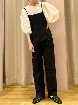 「アイテム（オールインワン・サロペット）」を使った、ちあきさん（レディース・153cm）の夏コーディネート