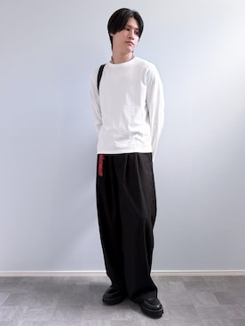 「アイテム（バッグ）」を使った、Yukiさん（メンズ・171cm）の春コーディネート
