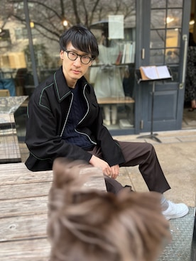 「BOTTEGA VENETA（ボッテガヴェネタ）のアイテム（ジャケット/アウター）」を使った、Tatsuyaさん（メンズ・178cm）の春コーディネート