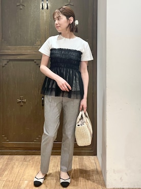 「アイテム（その他ヘアアクセサリー）」を使った、yさん（レディース・155cm）の春コーディネート