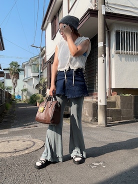 「アイテム（タンクトップ）」を使った、teyonnngさん（レディース・159cm・30代）の夏コーディネート