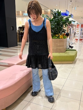 「アイテム（タンクトップ）」を使った、teyonnngさん（レディース・159cm・30代）の夏コーディネート