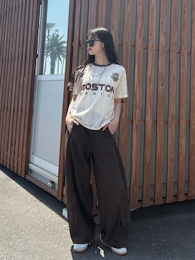 「adidas Originals（アディダスオリジナルス）の＜adidas Originals＞ウィメンズ SAMBA LT/スニーカー（スニーカー、ホワイト系）」を使った、saraha さん（レディース・163cm）の春コーディネート