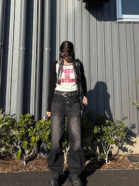「Honeys（ハニーズ）のアイテム」を使った、saraha さん（レディース・163cm）の春コーディネート