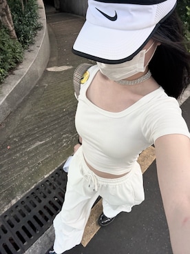 「NIKE（ナイキ）のアイテム（キャップ）」を使った、Ingridさん（レディース・160cm）の夏コーディネート