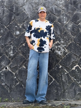 「アイテム（Tシャツ/カットソー）」を使った、まっちゃんさん（メンズ・183cm・40代）の春コーディネート