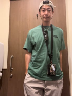 「アイテム（キャップ）」を使った、nagahamayuukiさん（メンズ・178cm・30代）の夏コーディネート
