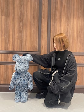 「アイテム（MA-1）」を使った、IZUHARA MAYUさん（レディース・155cm）の秋コーディネート