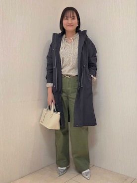 「アイテム（モッズコート）」を使った、naokoさん（レディース・165cm）の春コーディネート