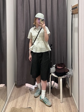 「AULENTTI（オウレンティ）のアイテム（ショルダーバッグ）」を使った、Maikaさん（レディース・163cm）の春コーディネート