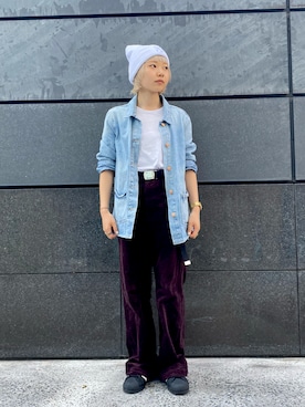 「Dickies（ディッキーズ）のアイテム（ファッション雑貨）」を使った、はなさん（レディース・151cm）の秋コーディネート