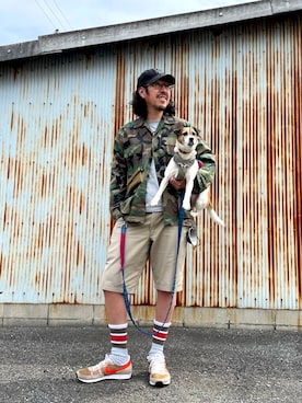 「アイテム（その他アウター）」を使った、ジュニアさん（メンズ・179cm）の春コーディネート