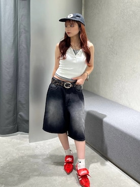 「アイテム（ネックレス）」を使った、misakiさん（レディース・145cm）の夏コーディネート