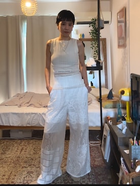 「アイテム（ボクサーパンツ）」を使った、miyuさん（レディース・165cm）の夏コーディネート