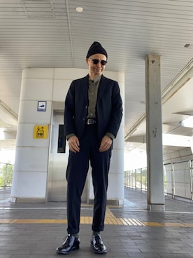 「アイテム（スラックス）」を使った、Paulさん（メンズ・171cm・50代）の春コーディネート