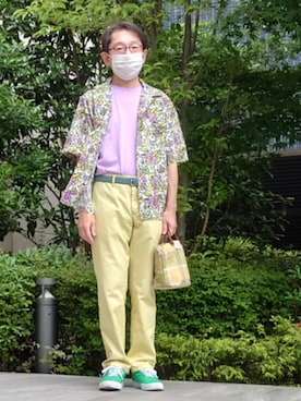 「アイテム（シャツ/ブラウス）」を使った、ちゃばこさん（メンズ・168cm・50代）の春コーディネート