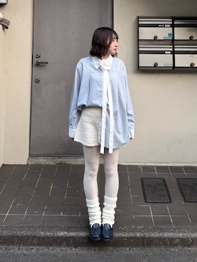 「HUNTER（ハンター）のアイテム」を使った、ちひろさん（レディース・153cm）の春コーディネート