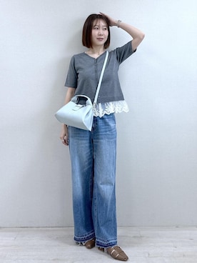 「Juze（ジュゼ）のアイテム（パンプス）」を使った、KANAさん（レディース・162cm）の春コーディネート