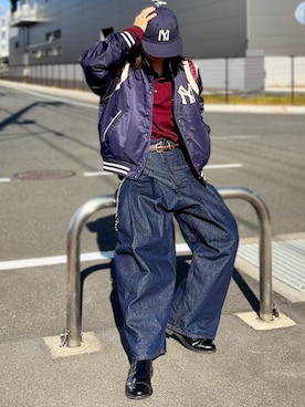 「NEW ERA（ニューエラ）のアイテム（ジャケット/アウター）」を使った、soshunさん（メンズ・169cm）の冬コーディネート