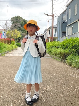 「アイテム（ランドセル）」を使った、あかねくん&たっくんさん（キッズ・110cm）の春コーディネート